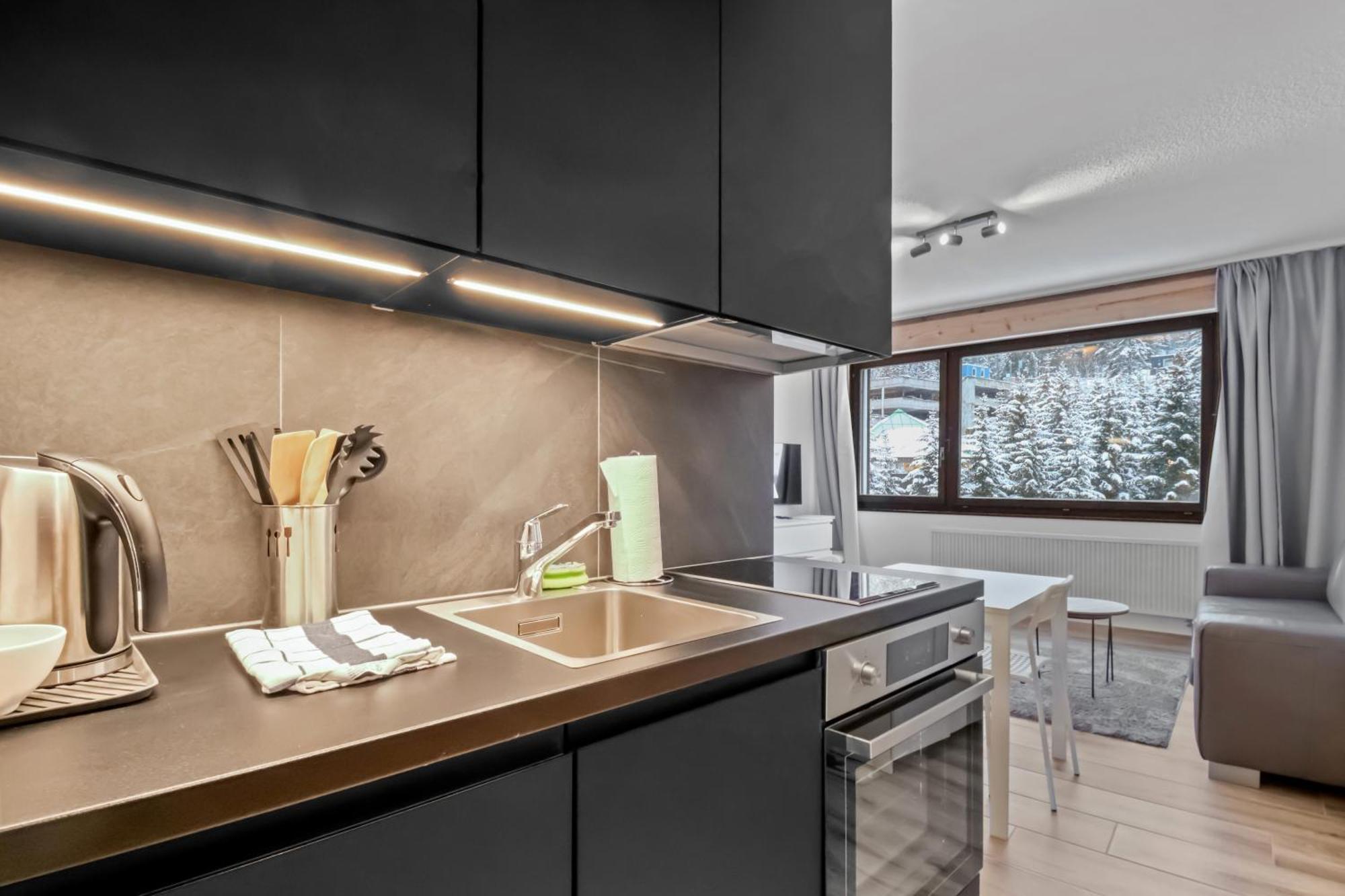 Studio Cosy Au Centre De Crans-Montana Esterno foto